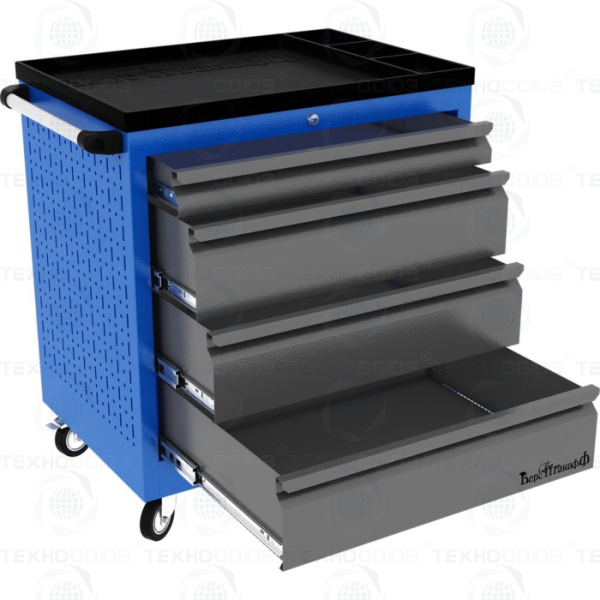 PROFFI 795.4 Тележка инструментальная RAL 5005 (4 выдвижных ящика)